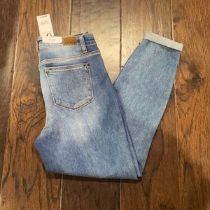 Judy Blue jeans slim fit, high waist, light wash, not distressed, size 7/28